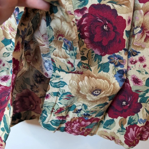 Vintage Sag Harbor Petites Sleeveless Rose Floral Print Sheath Dress Women Small - Picture 8 of 12